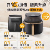 飞利浦(PHILIPS)空气炸锅家用 无油大智能炸锅 全景天窗可视多功能电炸锅煎炸锅薯条机NA332