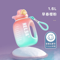 物生物(RELEA) 曼彩太空杯1600ML JV012169-1600-FS早春樱粉
