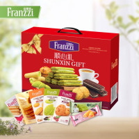 法丽兹夹心曲奇饼干过年过节送礼休闲食品零食大礼包新包装春节年货 法丽兹顺心手提礼盒598g