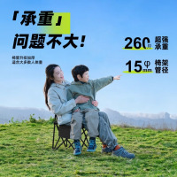 探险者(TANXIANZHE) 露营椅子马扎钓鱼椅 折叠椅中号MHDS9773黑色