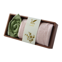 爱竹人豆沙透明盒8(条缎毛巾*1 +纱布方巾*1)AZR-DSTM8/盒
