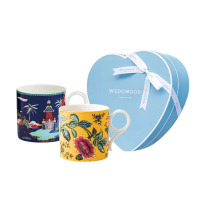WEDGWOOD威基伍德漫游美境黄+蓝马克杯对杯礼盒40024013+40024012