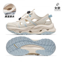 骆驼(CAMEL)户外休闲溯溪鞋F25B303038 浅米白/冰川蓝 女 40