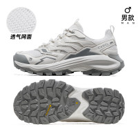 骆驼(CAMEL)户外男式休闲徒步鞋F15B693020 白灰 男 38