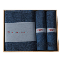 芳恩 FN-MJ2001-3[臻享]浴巾+面巾组合装 面巾×2 浴巾×1 深蓝
