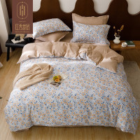 红秀世纺四件套红秀世纺 全棉斜纹四件套(幽香田园)HX2211-C001 200*230