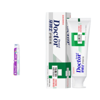 牙博士 减轻牙渍牙菌斑护牙龈清新口气 加配效护理牙膏120g*1+洁白牙刷