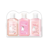 变脸猫香氛洗护旅行套装蜜桃白茶沐浴露60ml+柔顺洗发露60ml+柔顺护发素60ml