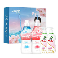 水卫仕(SHUIWEISHI) 衣物清洁4件套装 S27 香氛洗衣液(混香)+内衣洗衣液*2