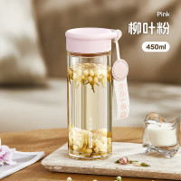 物生物轻颜玻璃杯450ML JV012528-0450-FS柳叶粉