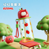 物生物果园派PPSU吸管杯620ml JV012501-0620-HS红红苹果派