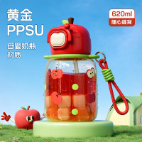 物生物果汁派PPSU吸管杯620ml JV012502-0620-HS甜心苹果汁