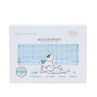 全棉时代 PTY222137TD000952022夏水洗纱布浴巾 95cm×95cm(拉伸尺寸) 经典蓝,1条装1条