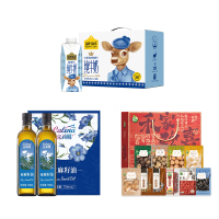 中秋300元套餐 (克莉娜亚麻籽油750ml*2+认养一头牛娟姗奶250ml*10盒+禾家欢喜-干货套装1.055kg)