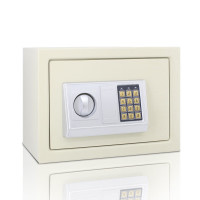 小型电子酒店床柜办公可存钱保险箱 珍珠白