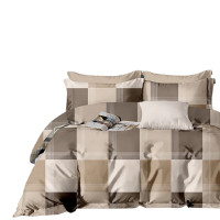 芳恩 优享全棉四件套TH-Z1046 魔方小站-咖床单:230×245cm被套:200×230cm枕套:50×80cm