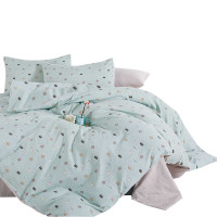 芳恩 云芙木棉四件套FN-Z8059欢乐农场-绿 床单:230×245cm被套:200×230cm枕套:48×74cm
