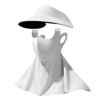 趣游帮防晒镂空顶帽子护脖颈口罩套装S-2505