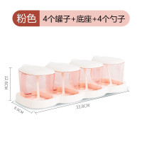 茶花(CHAHUA) 300ml*4塑料调味套装4组红色B25003尺寸:33.8*8.9*12.6cm
