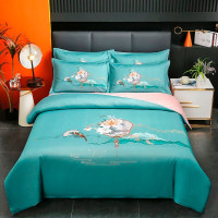 啄木鸟(plover)水洗真丝印花四件套-风花雪月ZMN-FHXY-01 被套*1 床单*1 枕套*2