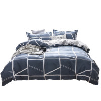 啄木鸟(plover)澳绒磨毛四件套-几何方块ZMN-AR-06 被套*1 床单*1 枕套*2