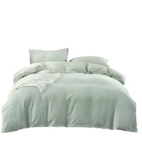 啄木鸟(plover)牛奶绒雕花四件套-抹茶ZMN-NNR013(适合1.8M/1.5M床)