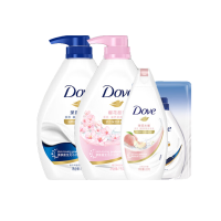 [内蒙地区可发]多芬沐浴露深层1KG+樱花1KG+清透190ml*2+洗护50ml*2-DF13520841