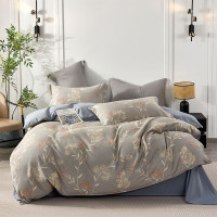 [内蒙地区可发]杉杉(FIRS) QFS-2610 时尚纯棉磨毛四件套-绣丽-灰