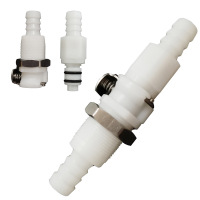 塑料快速接头快速断开接头快速截止 5/16公端-带阀