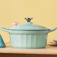 [内蒙地区可发]北鼎 CP551 珐琅锅焖炖锅 浅衫绿 25cm