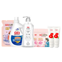 立白暖阳组合套装 A款1590g 洗衣液500g+450g+500g 洗衣凝珠30g 护手霜40g*2