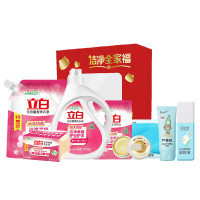 立白 全家福洗护组合套餐-B款(夏季版)2833g+75ml+芦荟胶*1+手口湿巾80抽*1包