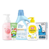 立白 童趣佳倍-B 内含:洗衣液1kg 洗手液500g 沐浴露550ml 牙膏60g 舒缓贴32贴/盒