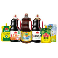 海天 舌尖味蕾组合-G(生抽1.28L+凉拌汁1.28L+料酒1.28L+淀粉200g+蚝油300g+黄豆酱300g)