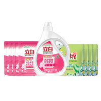 立白精致洗护组合套装 1818g 立白全效馨香洗衣液1018g+110g*4袋 除菌净护洗衣凝珠80g(10颗)*4袋