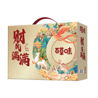(春节产品)[百草味] 坚果零食礼盒财气满满1798g(金色)