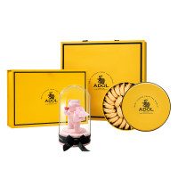 (春节产品)榴芒一刻 永生玫瑰小熊(粉)原味黄油曲奇饼干1盒180g 礼盒