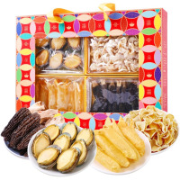 (春节产品)富昌招财进宝礼盒188g 鲍鱼干68g 玉木耳70g 鱼 胶30g 羊肚菌20g