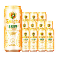青岛啤酒 全麦白啤11度500ml*10听礼盒装
