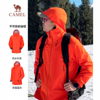 骆驼(CAMEL)户外冲锋衣 A34CA31848 赤焰橘 男女同款 M
