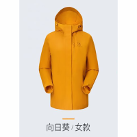 骆驼(CAMEL)户外单冲硬壳冲锋衣 A25BA45081 向日葵 女 2XL