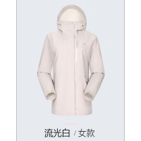 骆驼(CAMEL)户外单冲硬壳冲锋衣 A25BA45081 流光白 女 L