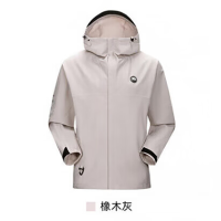 骆驼(CAMEL)户外熊猫单层冲锋衣 A34BA46169B 橡木灰 男女同款 3XL