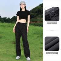 骆驼(CAMEL) A1W146120情侣款冲锋裤女款:女/黑色 L