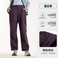 骆驼(CAMEL) A25CA49203情侣款三合一冲锋长裤女款:女/嘉应紫 L