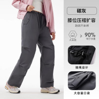 骆驼(CAMEL) A25CF03217情侣款羽绒裤女款:女/碳灰 S