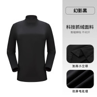 骆驼(CAMEL) A25CAW6277情侣款抓绒打底衫女款:女/幻影黑 M