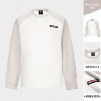 骆驼(CAMEL) A24CA6K787情侣款圆领抓绒衣女款:女 橡木灰/玉石白 XL