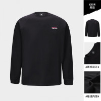 骆驼(CAMEL) A14CA6K788 情侣款圆领抓绒衣男款: 男/幻影黑 S