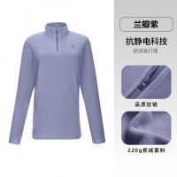 骆驼(CAMEL) A25CA6K173情侣款半开胸抓绒衣女款:女/兰辦紫 M